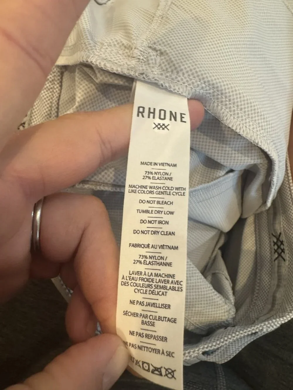 Rhone Size 36 Momentum Performance Golf Shorts with Pockets